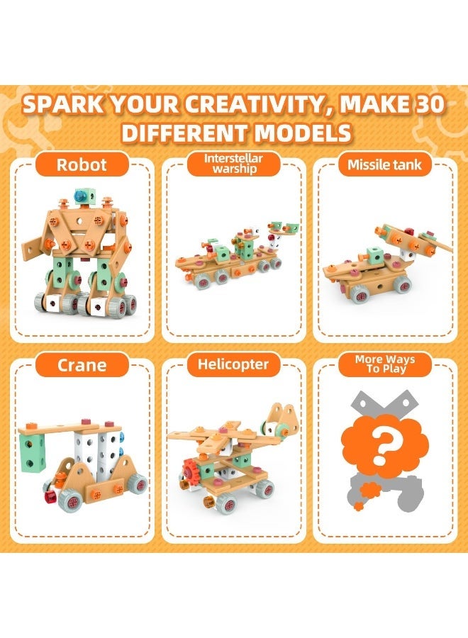 مجموعة أدوات للأطفال مكونة من 148 قطعة مع مثقاب كهربائي - ألعاب بناء STEM، صندوق أدوات إصلاح للعب التخيلي للأولاد والبنات الذين تتراوح أعمارهم بين 3 و4 و5 و6 سنوات - Image 5