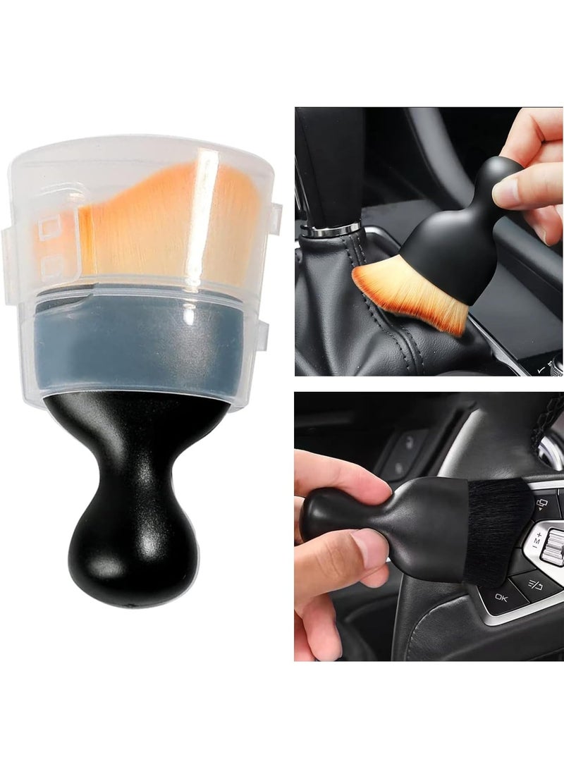 فرشاة تنظيف السيارة، فرشاة غسيل السيارة، فرشاة تنظيف داخلية للسيارة مثالية للجزء الداخلي والخارجي ولوحة العدادات وفتحات مكيف الهواء والجلد والمحركات، شعيرات ناعمة - Image 1