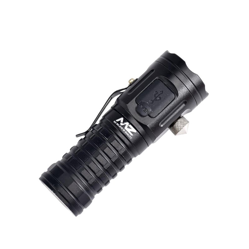 MZ M936 (Rechargeable LED Metal Torch) Super Bright 120W LED Light with 1200mAh Battery & 5 Modes Flashlight - Image 5
