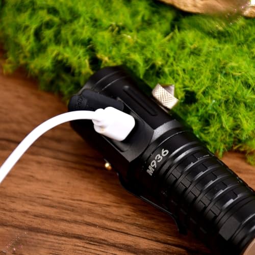 MZ M936 (Rechargeable LED Metal Torch) Super Bright 120W LED Light with 1200mAh Battery & 5 Modes Flashlight - Image 3