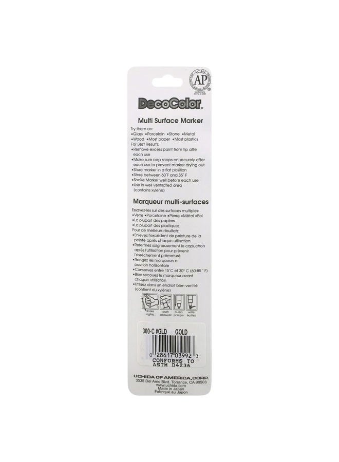 UCHIDA 300-C-GLD Marvy Deco Color Broad Point Paint Marker, Gold, 7.25 x 1.88 x 0.5 - Image 2