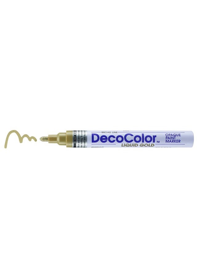 UCHIDA 300-C-GLD Marvy Deco Color Broad Point Paint Marker, Gold, 7.25 x 1.88 x 0.5 - Image 3