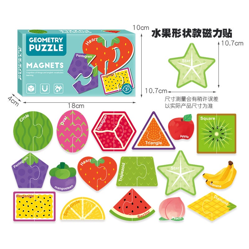 Children'S 26-Piece English Alphabet Magnetic Fruit-Shaped Refrigerator Magnets Alphabet Puzzle Learning Early Education Toys - Image 5