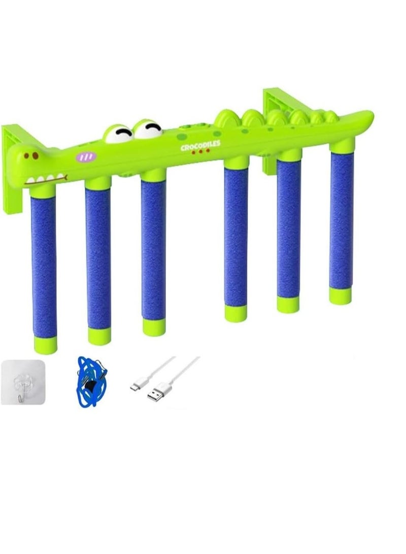 Soofam Catch the Stick Game, Upgrade Reflex Drop Sticks Challenge Game, Coordination Training Toy, Hand Eye Coordination Reaction Training Toy, Falling Catching for Kids Adults(Green crocodile,Remote Control - Image 1