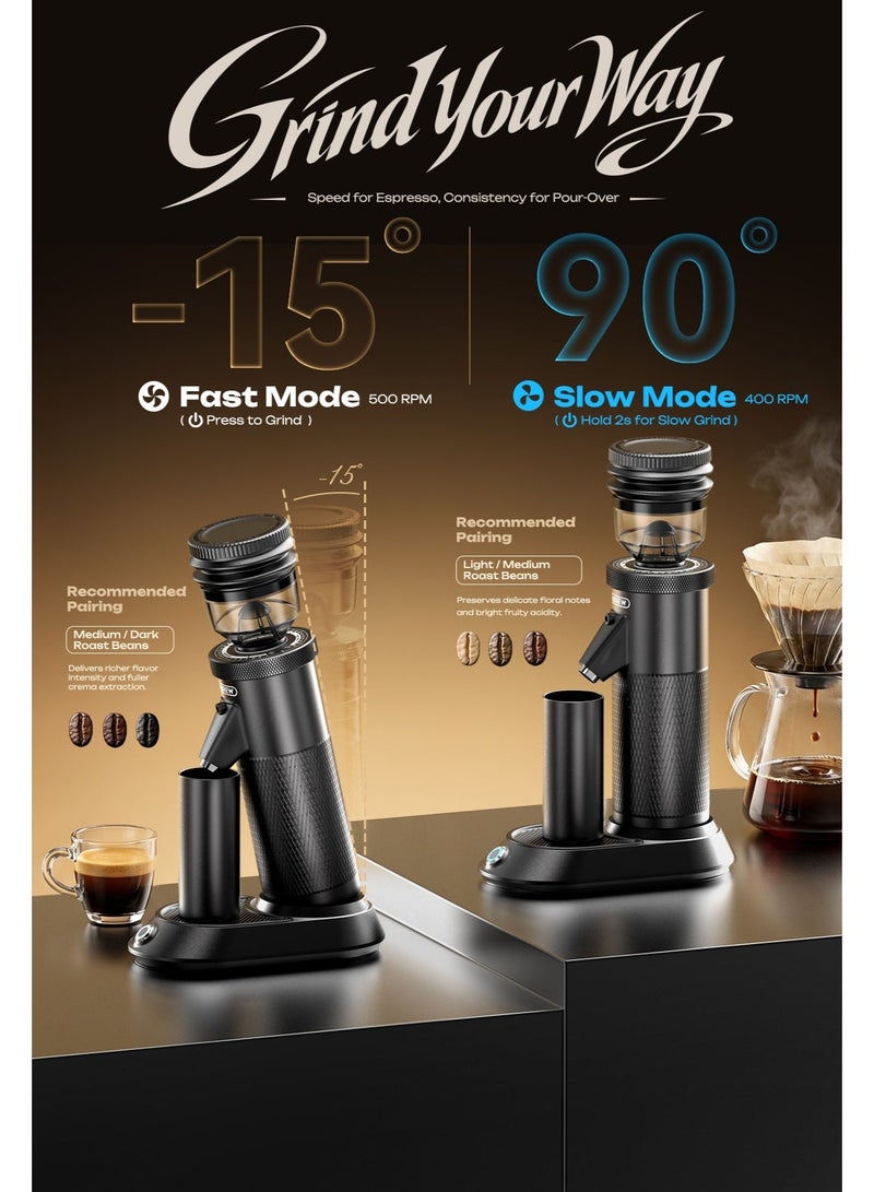 HiBREW G5 48mm Conical Burr Electric Coffee Grinder Compact Portable Coffee Bean Mill Kitchen for Espresso Turkish Coffee - Image 4
