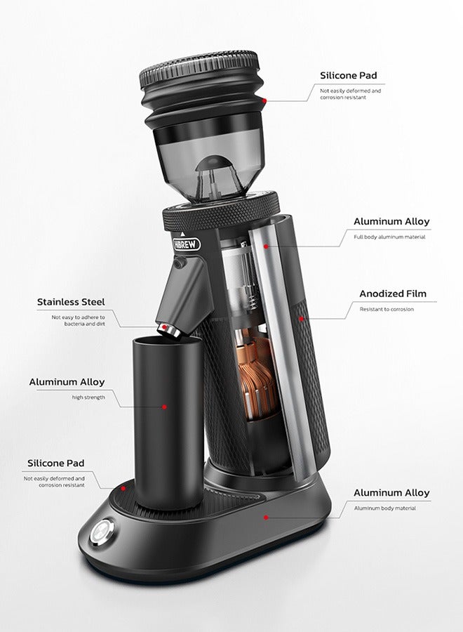 هيبرو مطحنة قهوة كهربائية مخروطية الشكل HiBREW G5 بقطر ٤٨ مم، مطحنة حبوب قهوة صغيرة الحجم محمولة، مثالية للمطبخ، لتحضير الإسبريسو والقهوة التركية - Image 2