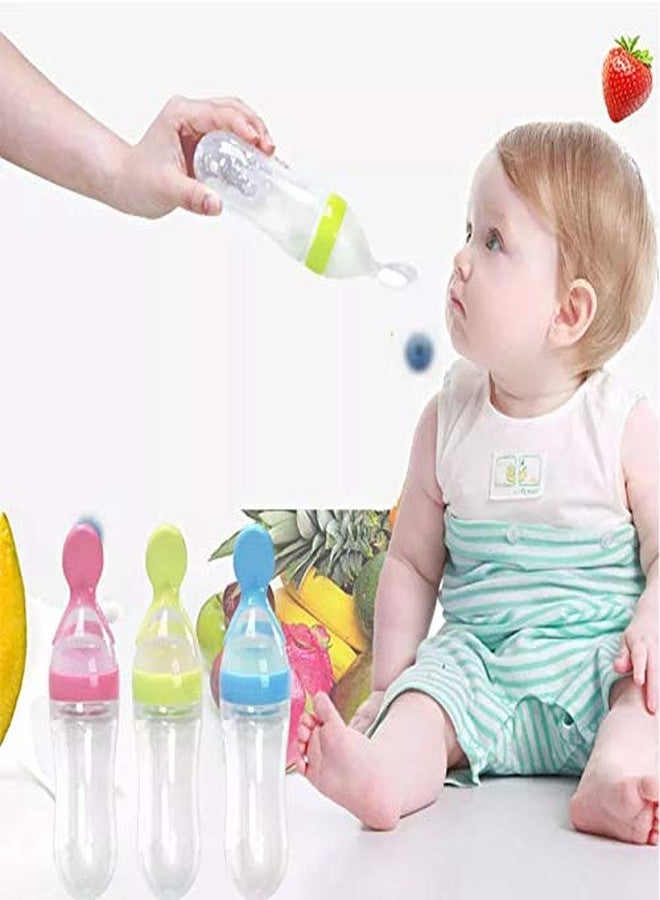 Heights Silicone Squeeze Food Feeder with Plastic Spoon (Pink) - Image 5