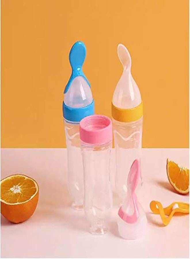 Heights Silicone Squeeze Food Feeder with Plastic Spoon (Pink) - Image 4