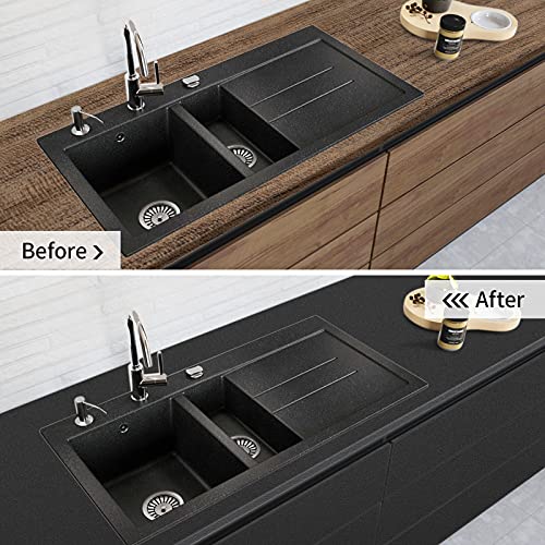 seonta Thick Black Wallpaper 16"x198" Peel and Stick Wall Paper Matte Decorative Self-Adhesive Removable Vinyl Wrap Waterproof Contact Paper for Cabinets Countertops Walls - Image 5