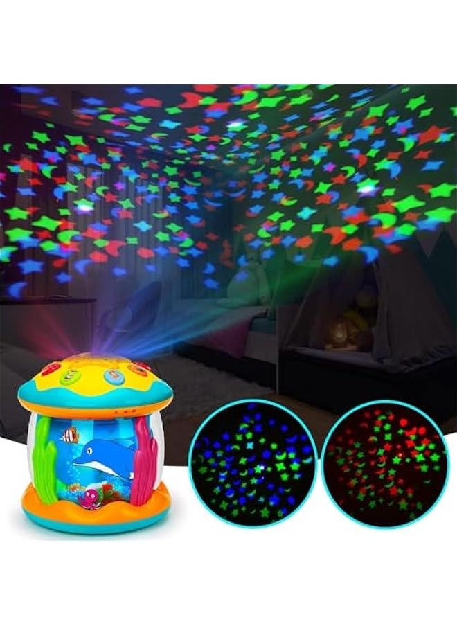 HOOKOR PYEBE Baby Toys 6 to 12 Months 4 in 1 Musical Projector Rotating Tummy Time Learning Light Up Infant Baby Toys 1 2 3 Year Old Boy Girl Kid Gifts  - Image 2