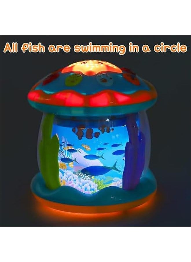 HOOKOR PYEBE Baby Toys 6 to 12 Months 4 in 1 Musical Projector Rotating Tummy Time Learning Light Up Infant Baby Toys 1 2 3 Year Old Boy Girl Kid Gifts  - Image 3
