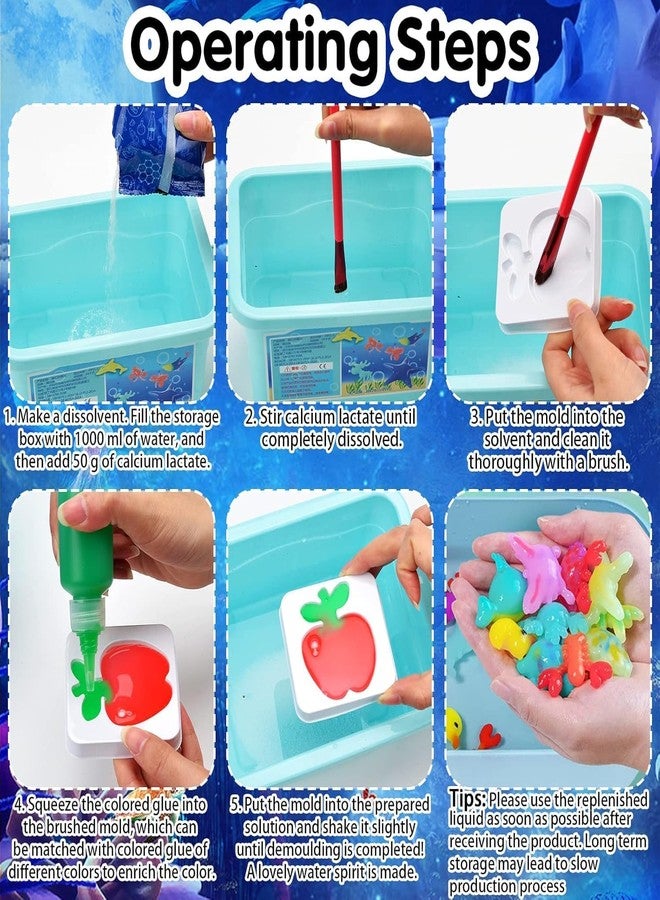 Amitasha 3D Water Spirit Magic Art ELF Craft Kit Water Gel Toys Mould Jelly Activity Fun Educational Soft Squeeze Birthday Gift for Boys Girls - Image 3