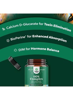 Natures Craft Extra Strength Diindolylmethane DIM Supplement - 300mg DIM Complex Men and Womens Hormone Balance Supplement with DIM SGS and Calcium D-Glucarate - Herbal DIM Supplement for Men and Women (30 SVG)  - Image 4