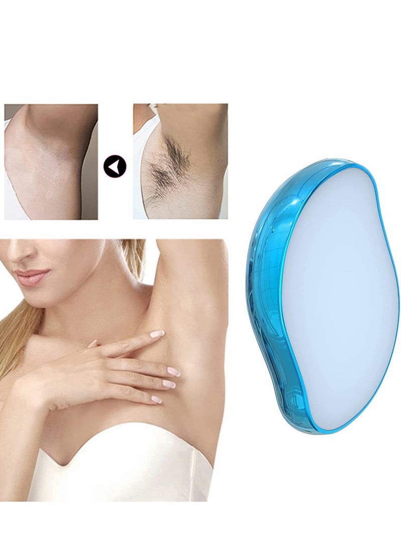 KASTWAVE Hair Removal Eraser, Painless Crystal Hair Remover Tools Magic Crystal Hair Eraser, Soft Smooth Skin Fast & Easy Crystal Hair Removal for Men and Women (Blue) - Image 4
