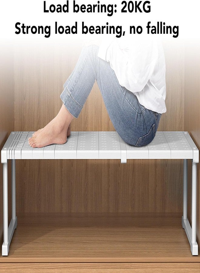 VPGS Expandable Closet Shelf Organizer, Expandable Closet Tension Shelf, Stackable Shelves Adjustable Storage Shelf Riser for Kitchen Pantry Office, Rack Pantry Shelf - Image 5