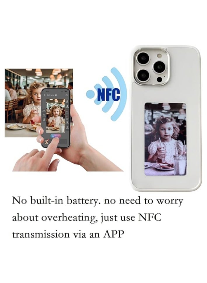 YATU DIY Customizable E-Ink Smart Photo Phone Case (White, For iPhone 15 Pro) - Image 3