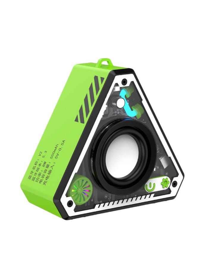 Generic Triangular portable mini bluetooth speaker, music player, suitable for outdoor or indoor use, light weight, can be hung on bags, can be used as decoration  - Image 1