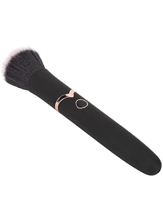 Generic Portable Waterproof Blush Makeup Brush, Loose Powder Brush, 10 Gears Vibration Electric Massage Brush Black - Image 5