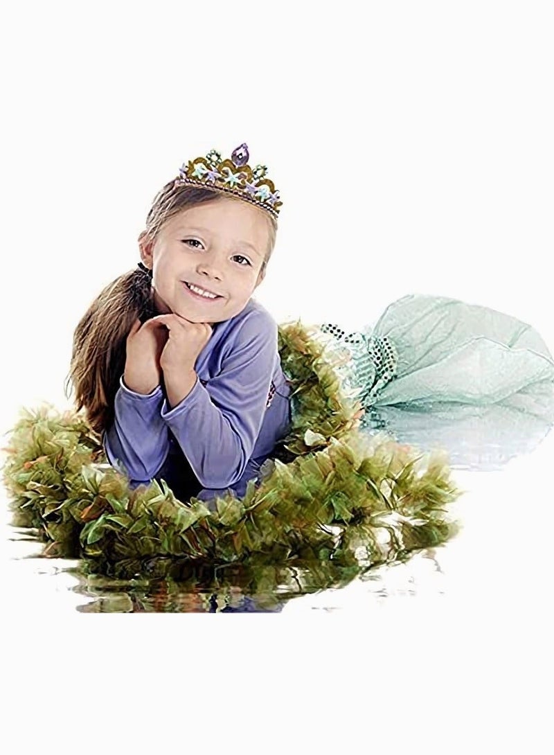 Children' s Crown,  Princess Dress Up Crown Gold Tiara for Girls Birthday Halloween Costume Accessories (4.3 * 2.2 in) - Image 3