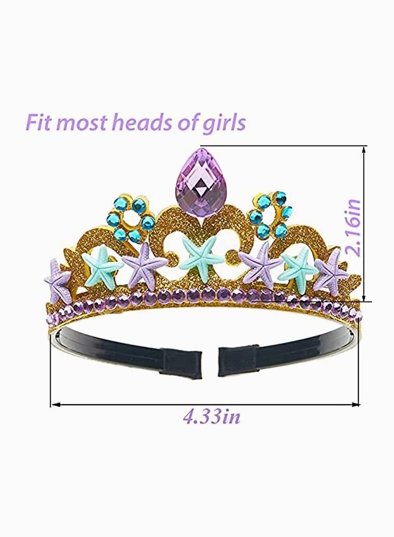 Children' s Crown,  Princess Dress Up Crown Gold Tiara for Girls Birthday Halloween Costume Accessories (4.3 * 2.2 in) - Image 5