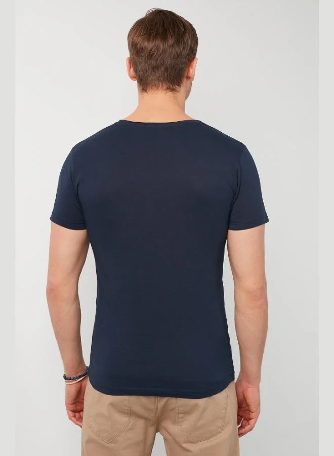 Buratti  Buratti Cotton Slim Fit V Neck Basic T Shirt Men's T SHIRT 5412001 for Men | Best Price UAE