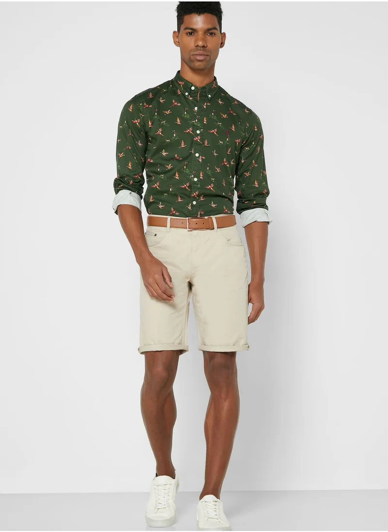 POLO RALPH LAUREN Pheasant Print Slim Fit Shirt