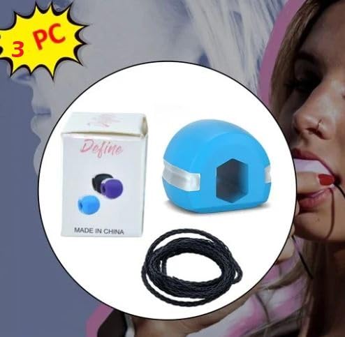 Trendmad Trendmad Face Slimming Tool Lift Skin Firming Mouth Exercise AntiWrinkle Massage Roller Thin Double Chin Jaw Muscle Traning Tool Pack of 3  - Image 4