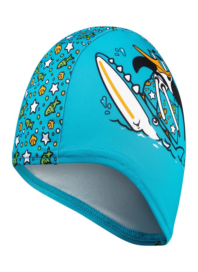 speedo Kids' Learn to Swim Printed Swim Cap Blue  - Image 2