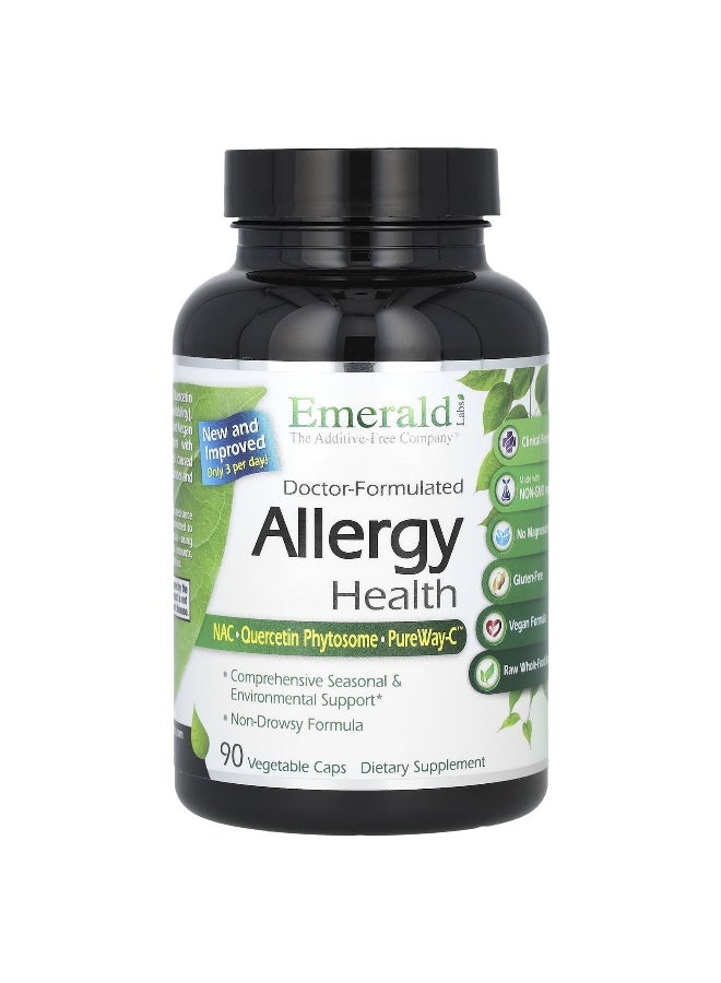 Emerald Laboratories مختبرات الزمرد، صحة الحساسية، 90 كبسولة نباتية - Image 1