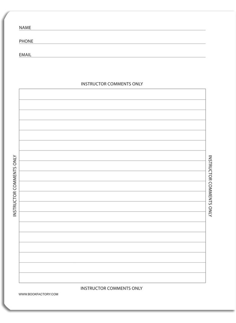 BookFactory BookFactory Note Taking NotebookStudent Note Taker Carbonless Notebook 50 Sets of 8 12 x 11 Pages  100 Sheets Total  WireO Bound LOG0507CWD NoteTaking  - Image 3