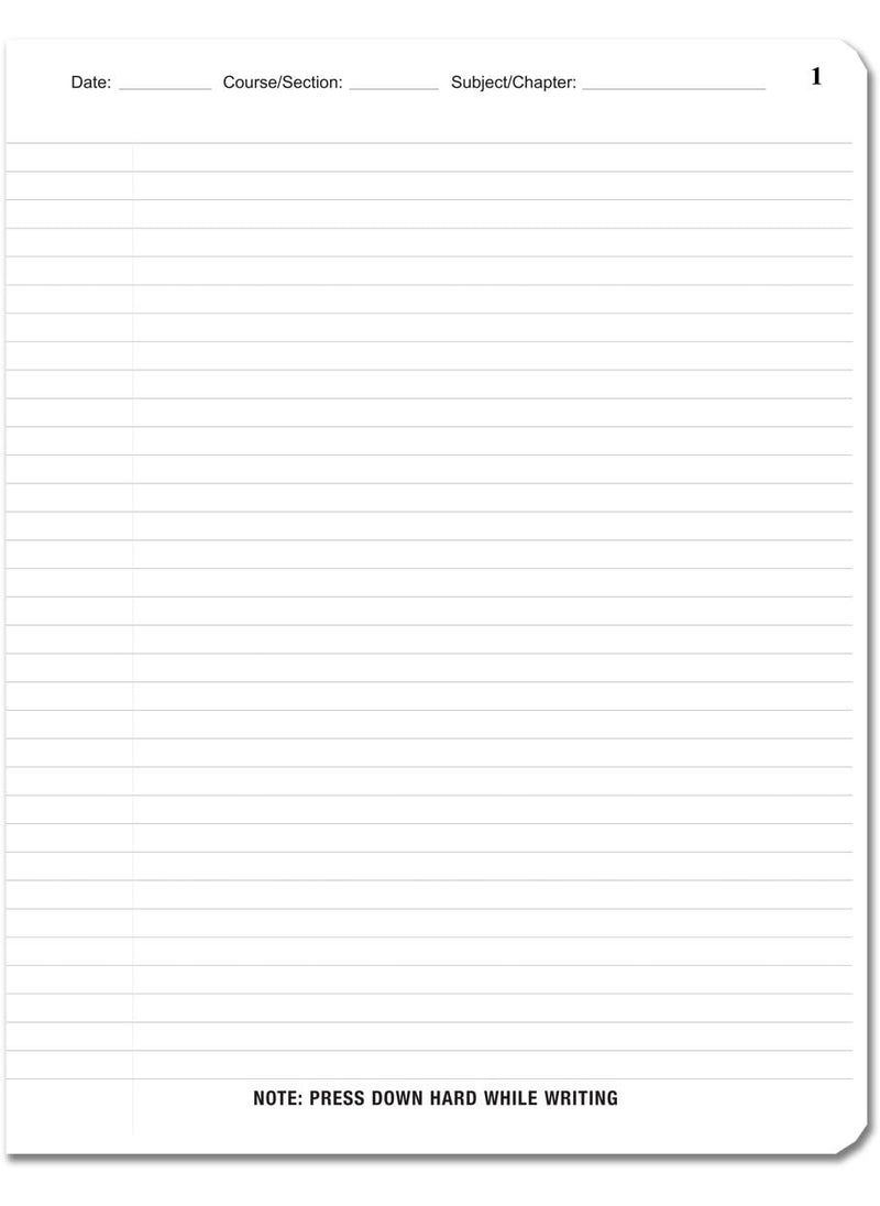 BookFactory BookFactory Note Taking NotebookStudent Note Taker Carbonless Notebook 50 Sets of 8 12 x 11 Pages  100 Sheets Total  WireO Bound LOG0507CWD NoteTaking  - Image 5