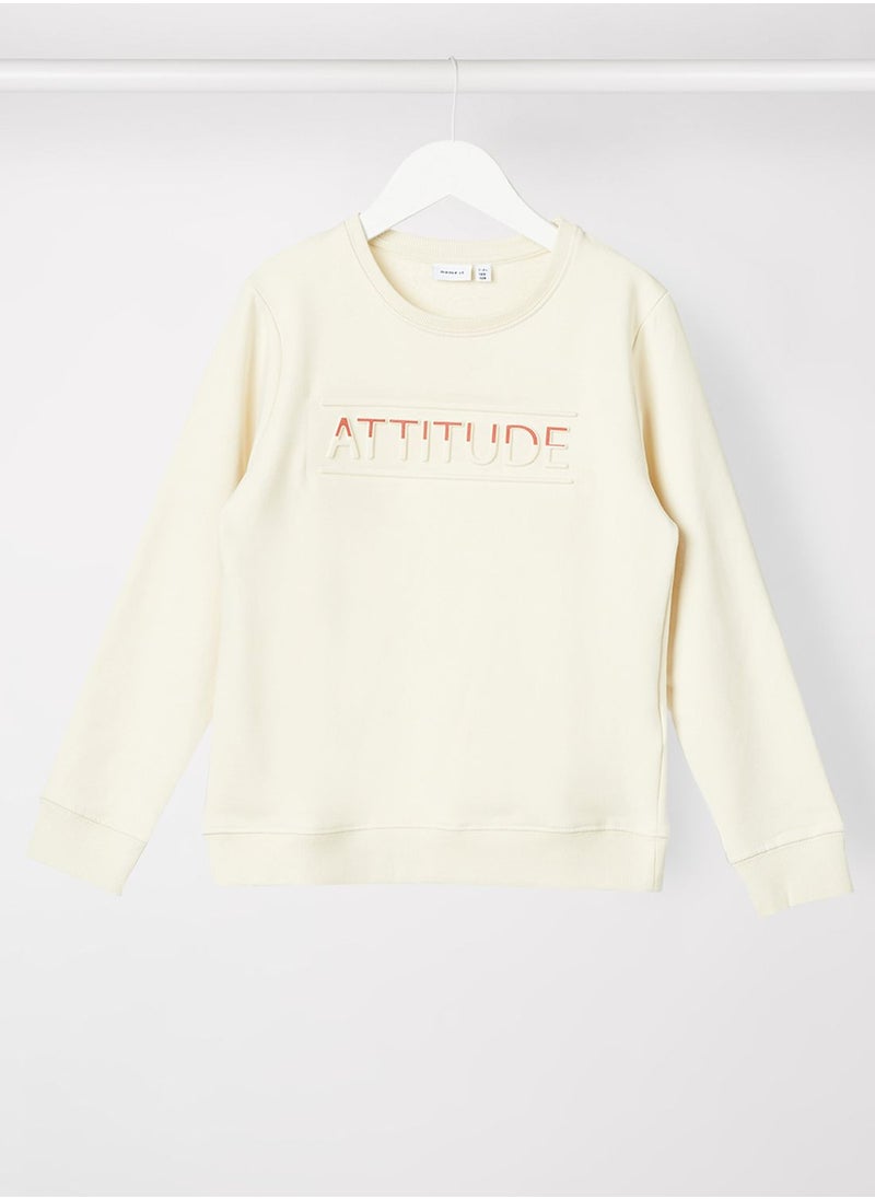NAME IT - Kids Slogan Print Sweatshirt - Image 1