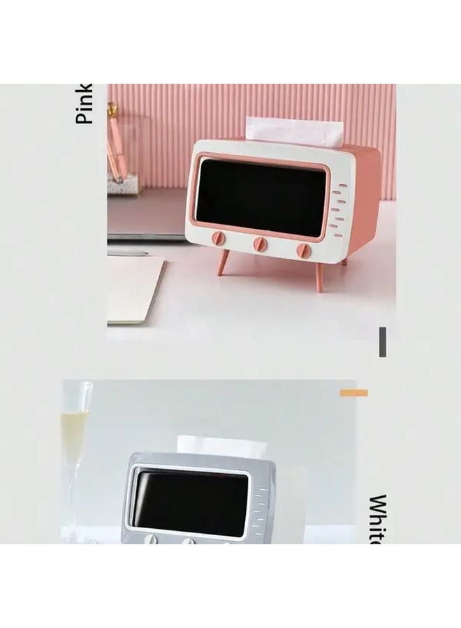 Green Multifunctional TV Tissue Box Holder With Phone Stand Storage - Image 2
