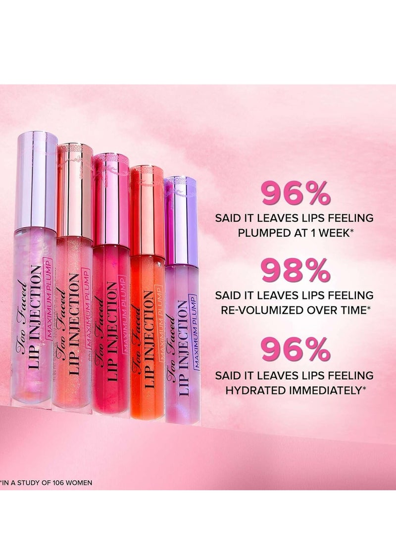 Too Faced Lip Injection Maximum Plump Extra Strength Lip Plumper Gloss | Hydrating + Plumping, 0.14 fl. oz. 05-Yummy Bear - Image 4