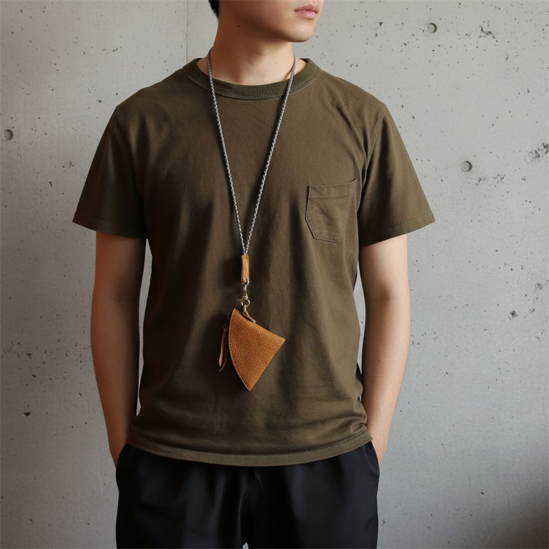 Vintage Genuine Leather Mini Zipper Coin Wallet, Top Grain Cowhide, Lightweight Short Purse for Men Women, Minimalist Slim Design, Daily Carry - Image 2