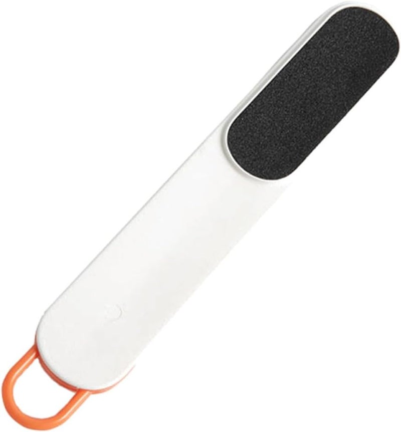 Foot Care Brush and Foot File White Pedicure Tool Dead Skin Remover for Callus Removal and Heel Care at Home Or Shower Use - Image 1