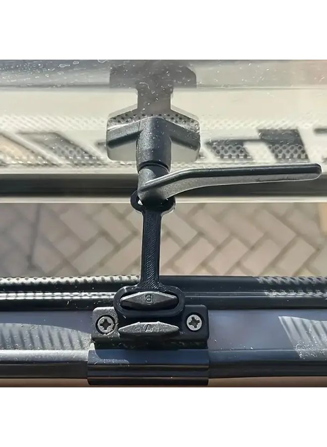 Heavy Duty Rv Window Frame With Anti Theft Lock And Privacy Ventilation White No Drill Installation Lever Handle Safety Lock For Plastic Camper Motorhome - Image 2