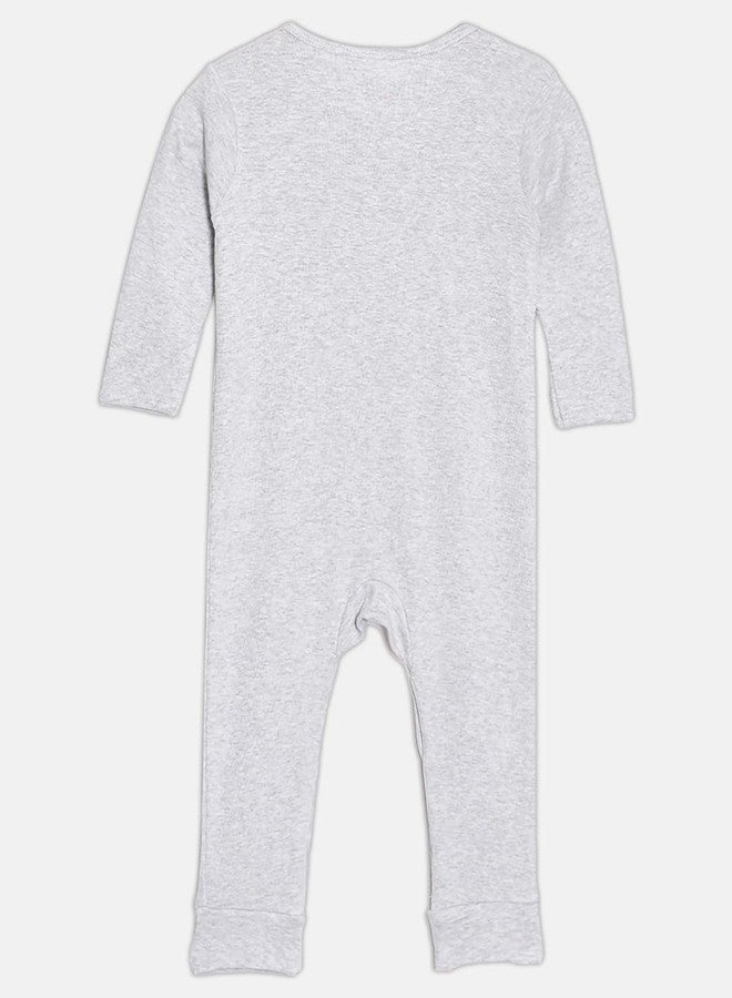 Broon Boys & Girls Grey and Black Printed Sleepsuit | Premium Organic Cotton | Full Sleeves with Print | Bottom Fully Openable | Infant Wear | Skin Friendly | Chemical Free | Pack of 2 - Image 5