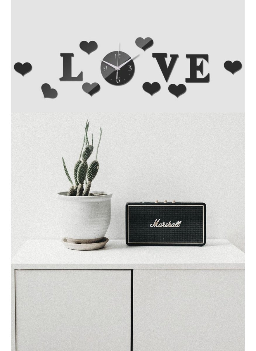 HELLOVE Love Wall Clock Heart Wooden Wall Clock Wall Decor  - Image 2