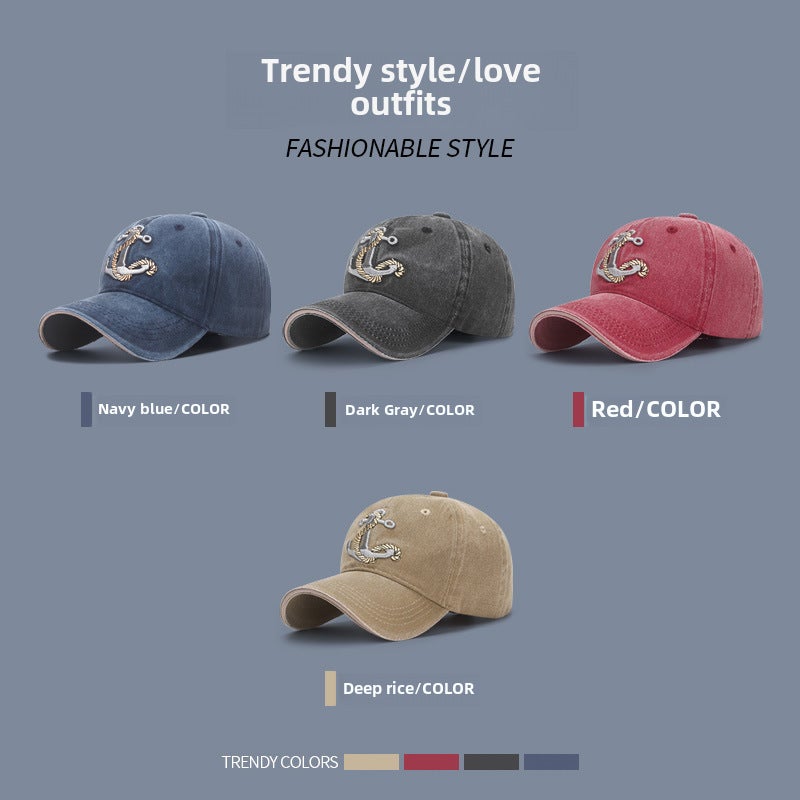 New Coated Washed Distressed Baseball Cap Unisex Casual Soft-Top Sun Hat Trendy Black - Image 4