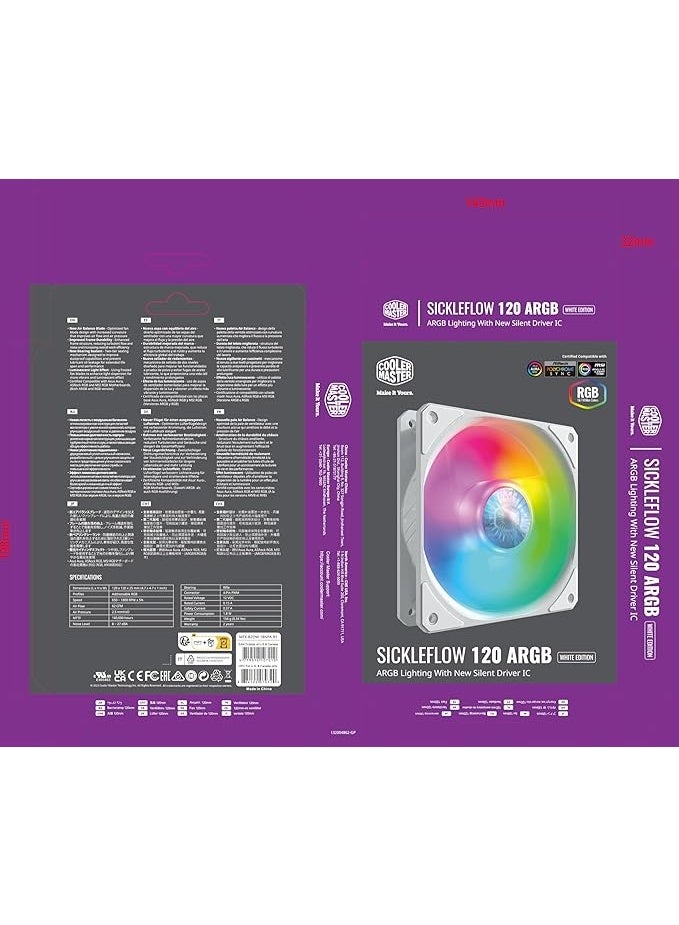 Cooler Master SickleFlow 120 ARGB White - Image 4