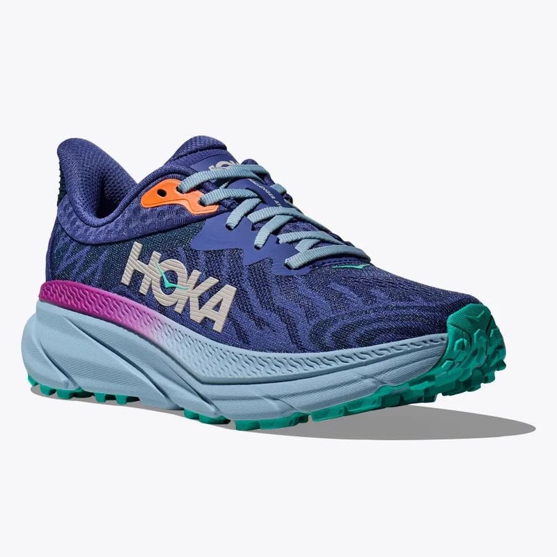 Hoka Women's Challenger 7 Sneaker, Evening Sky/Drizzle, 7.5 Wide - Image 4