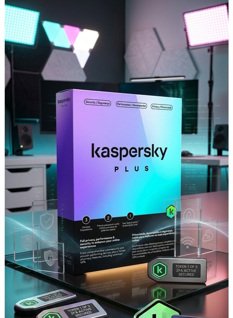 كاسبرسكي برنامج Kaspersky Plus Internet Security لثلاثة أجهزة (إصدار 2025) - Image 1