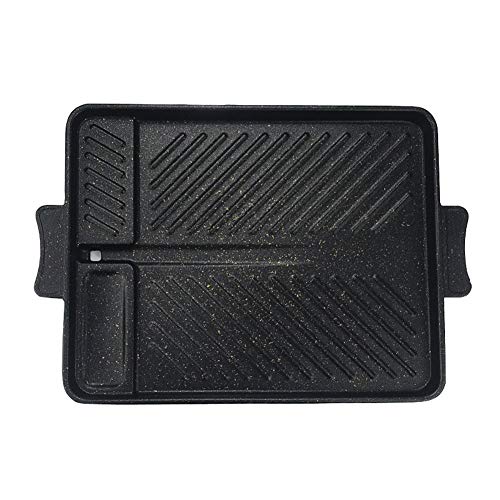 CHYIR Korean-Style Non-Stick Smokeless Rectangular Grill Pan Baking Tray Barbecue Plate for Indoor Outdoor BBQ - Image 1