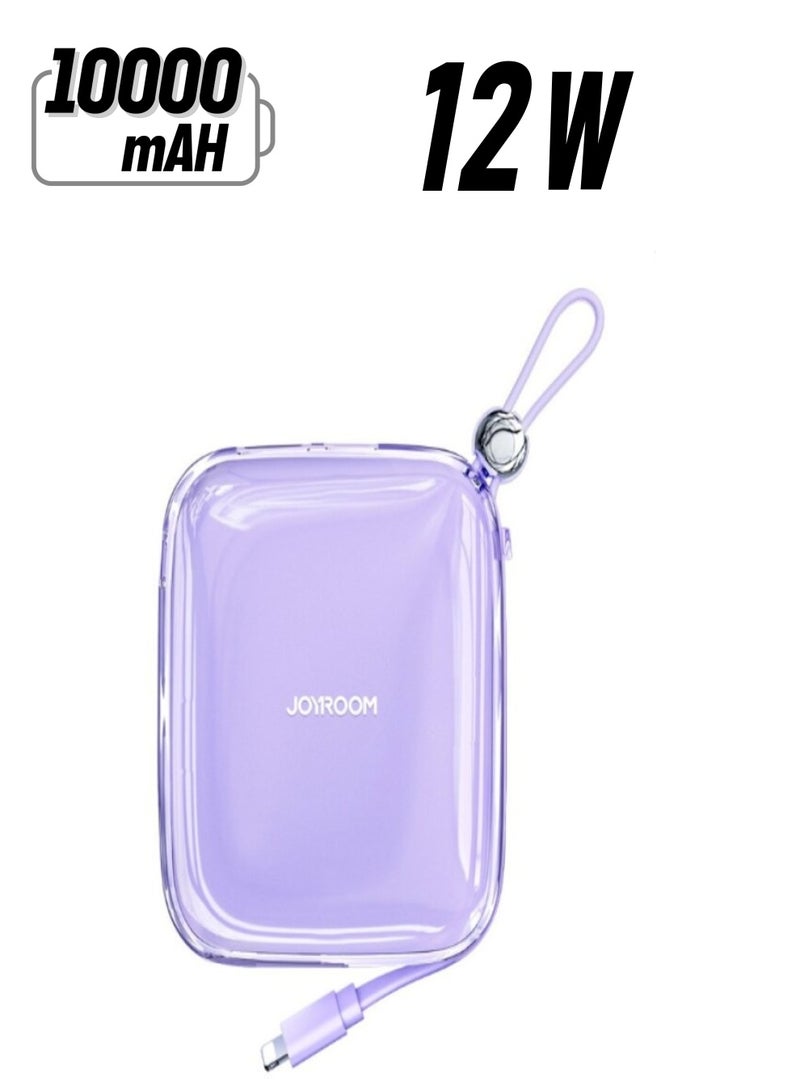 جي آر JR-L004 بنك طاقة من سلسلة جيلي بقدرة 12 وات مزود بكابل من النوع C باللون الأرجواني - Image 1