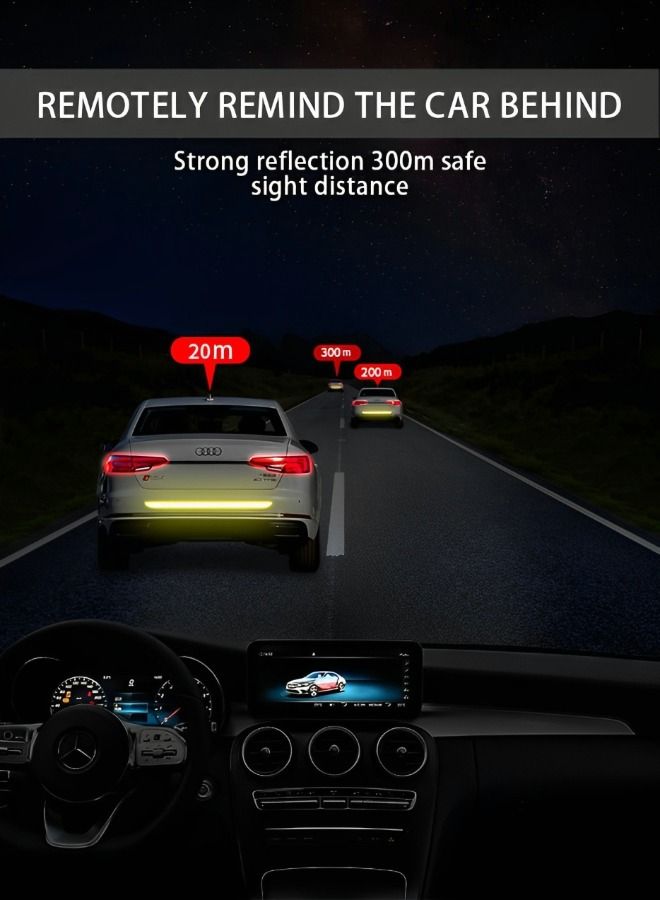 GROIC 7 Pcs Auto Strong Reflective Stickers, Car Bumper Trunk Night Visibility Waterproof Self Adhesive Stickers - Image 2
