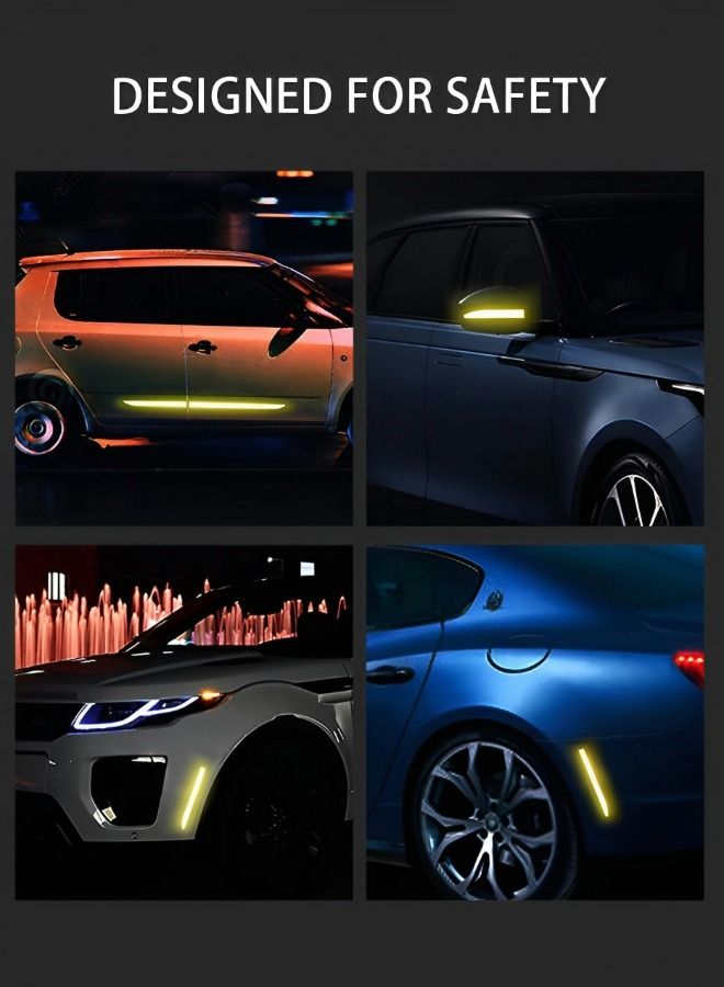 GROIC 7 Pcs Auto Strong Reflective Stickers, Car Bumper Trunk Night Visibility Waterproof Self Adhesive Stickers - Image 5