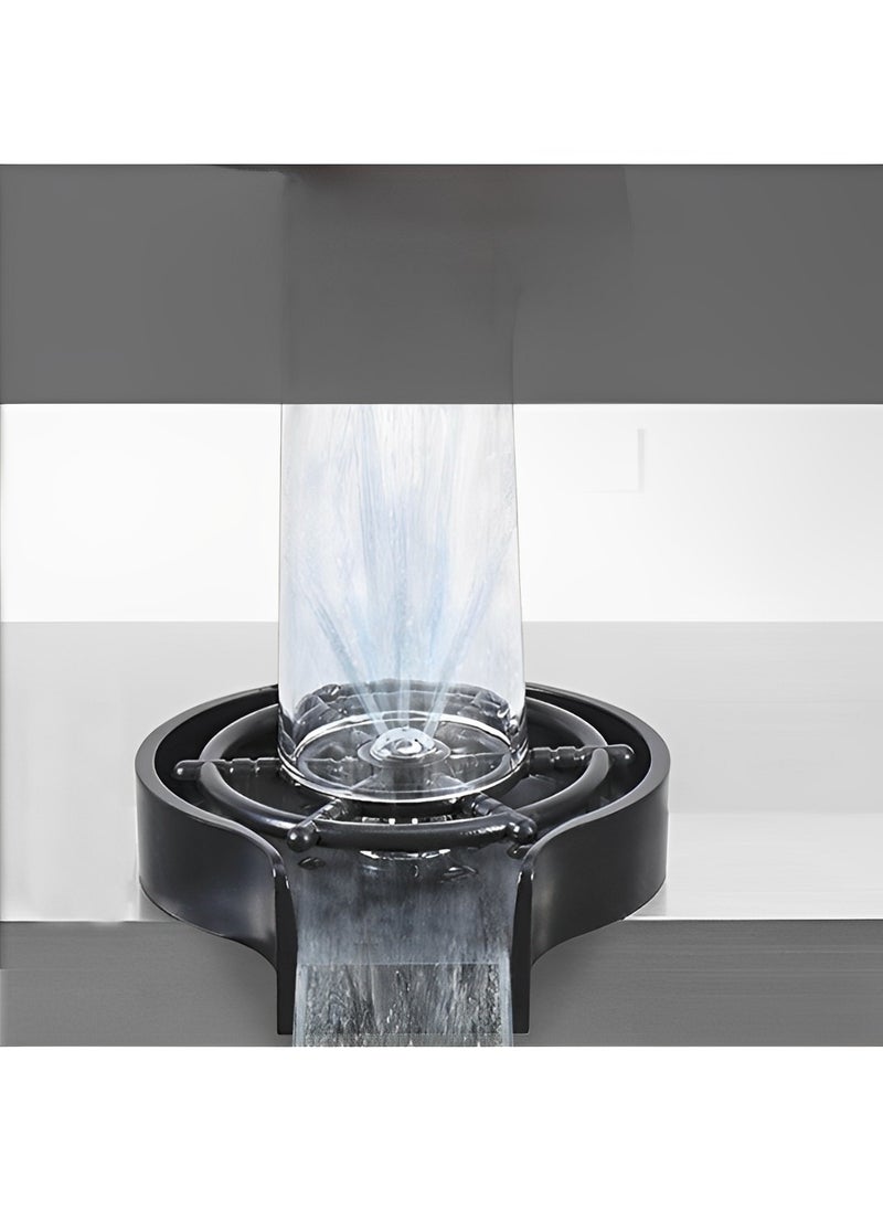 REOCLE - Metal Faucet Glass Rinser for Kitchen Sinks & Bottle Washer & Kitchen Sink Accessories & Stainless Steel & Brush Nickel - Image 1