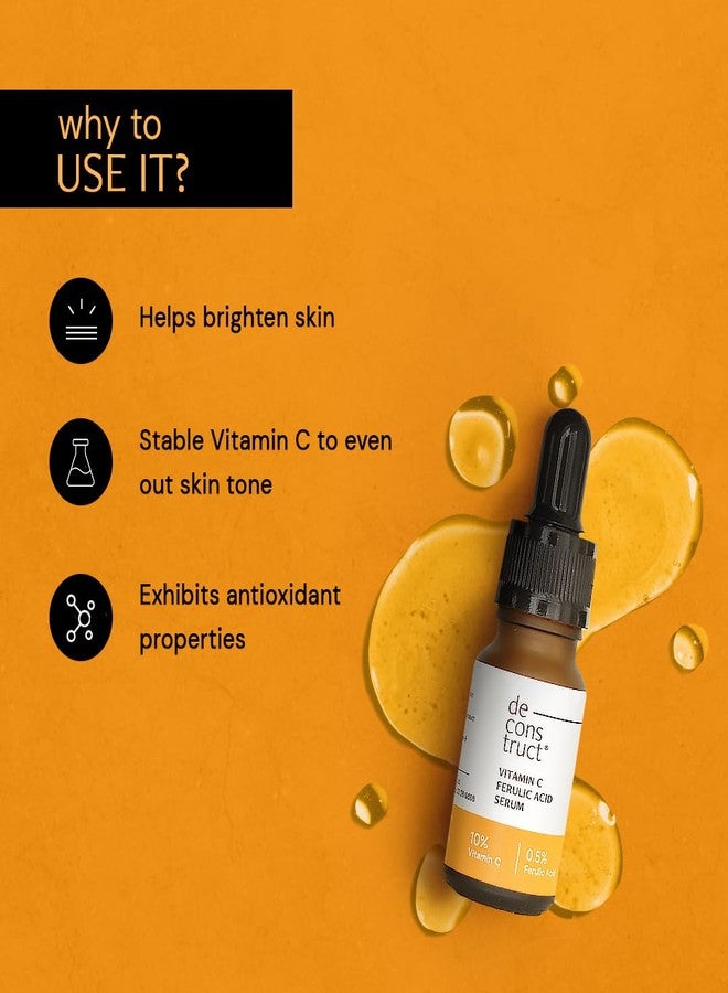 ديكونستركت سيروم فيتامين سي للوجه من ديكونستركت بتركيز 10%، لطيف على البشرة، لبشرة متألقة | سيروم فيتامين سي عالي الثبات للوجه للنساء والرجال | مناسب للمبتدئين | 10 مل - Image 4
