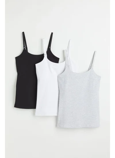 H&M MAMA 3-pack nursing vest tops
